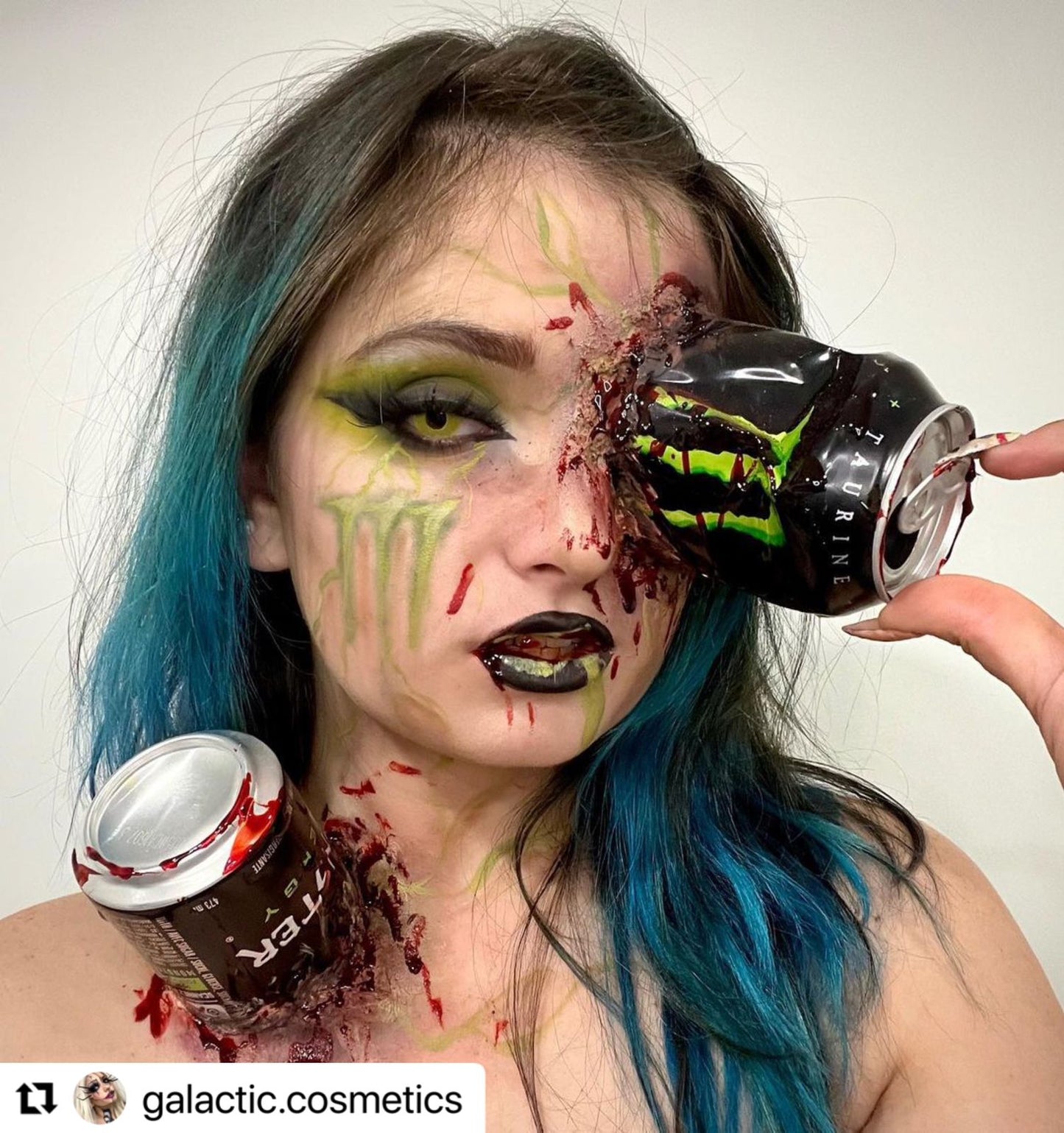 Raven Yellow Contacts Makeup Modelv2