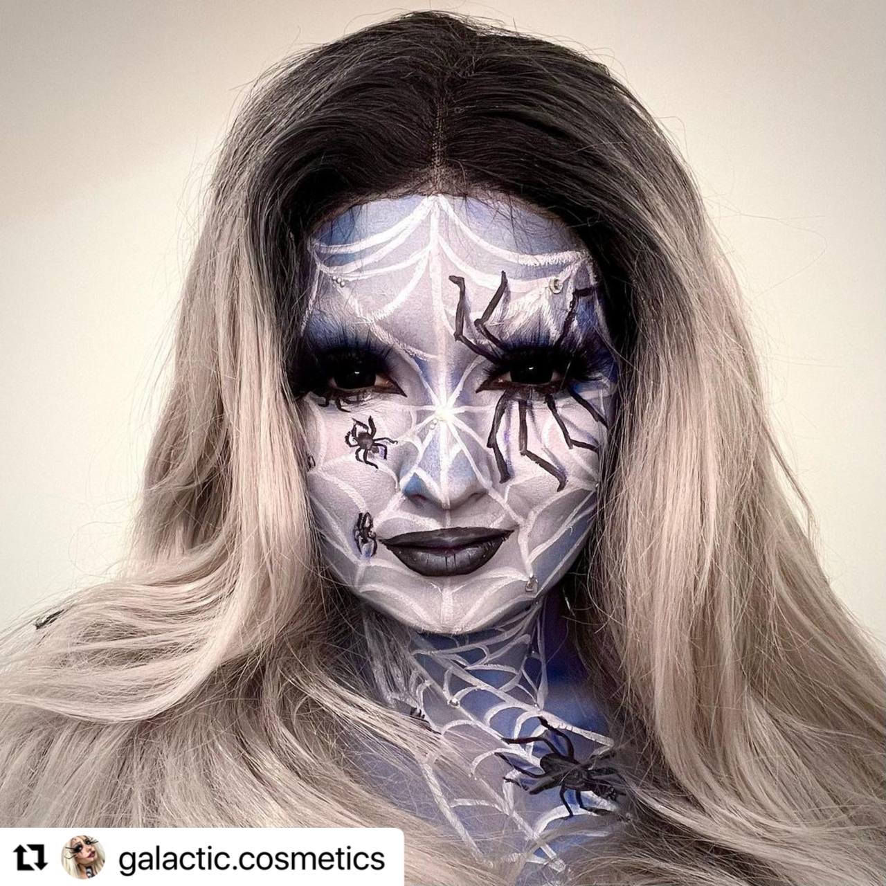 Black Sclera Contact Lenses Makeup Model Influencer