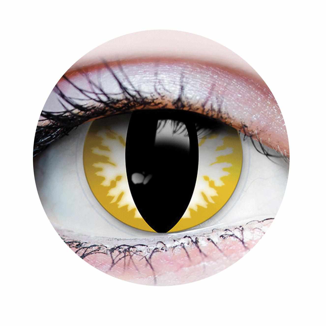 Yellow Colored contact lenses, Halloween Cosplay, color contacts, krazy lens, fancy lens, circle lens.