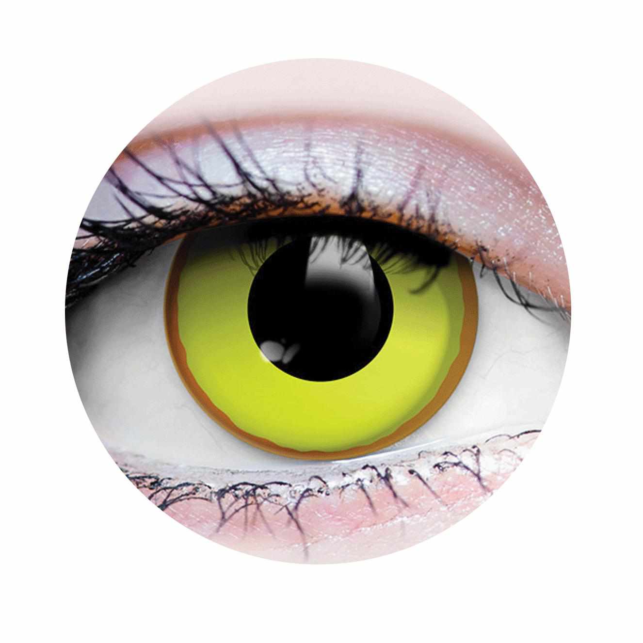 Yellow Colored contact lenses, Halloween Cosplay, color contacts, krazy lens, fancy lens, circle lens.