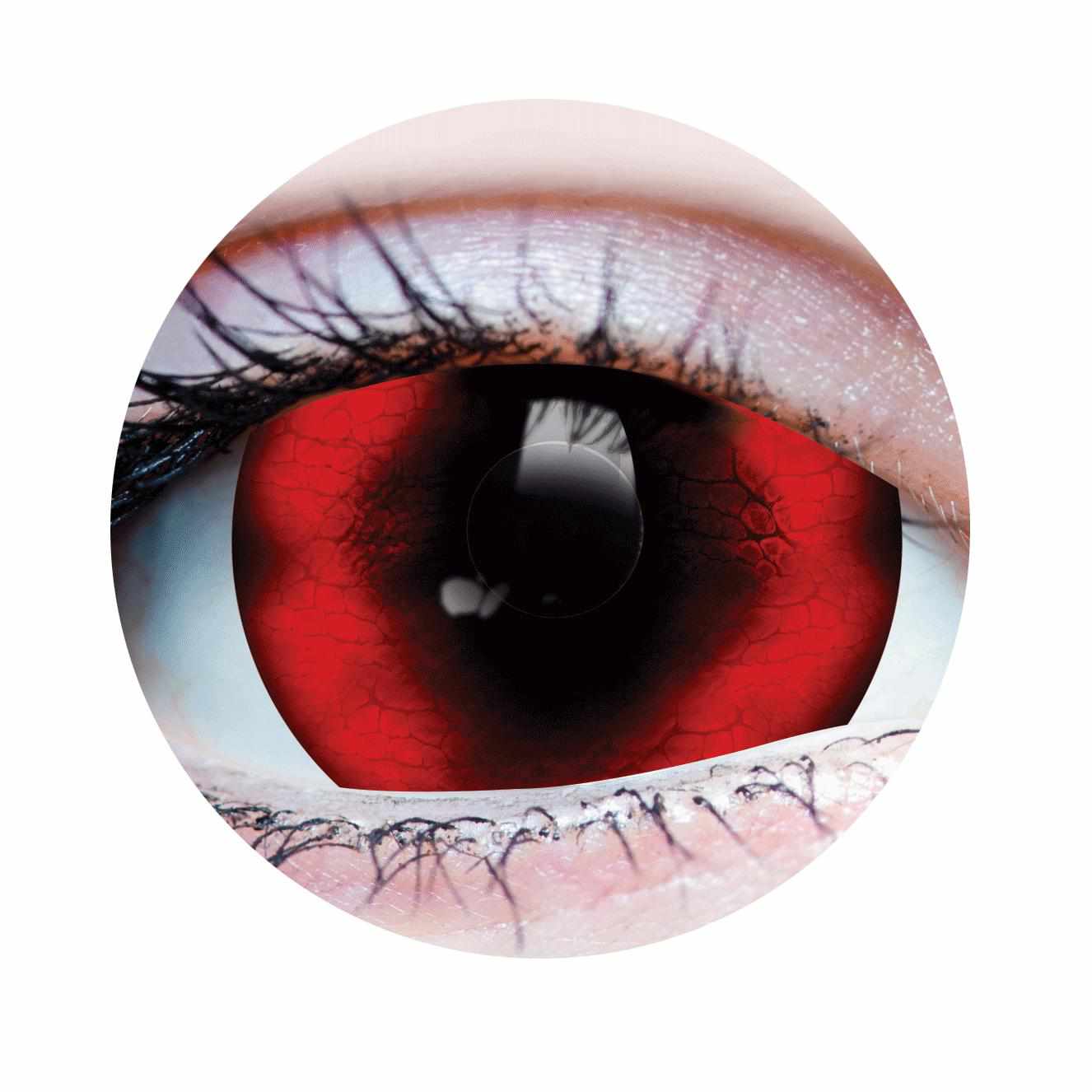 Red Colored contact lenses, Halloween Cosplay, color contacts, krazy lens, fancy lens, circle lens.