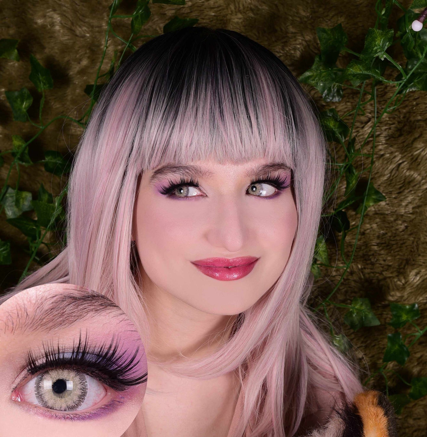 Crystal Hazel Natural Contacts Makeup Model Portrait