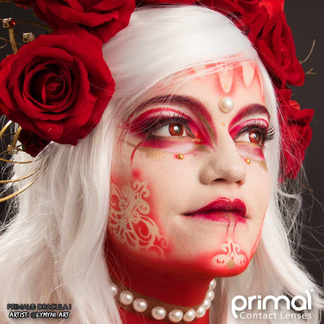 Red Dracula Colored Contacts Model Portraitv2