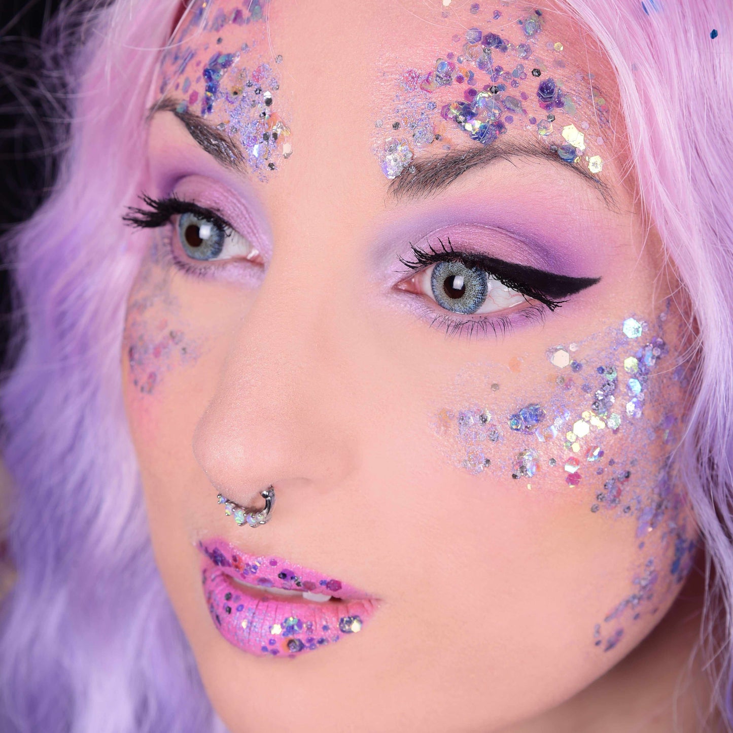 Dream Ocean Makeup Model Closeup