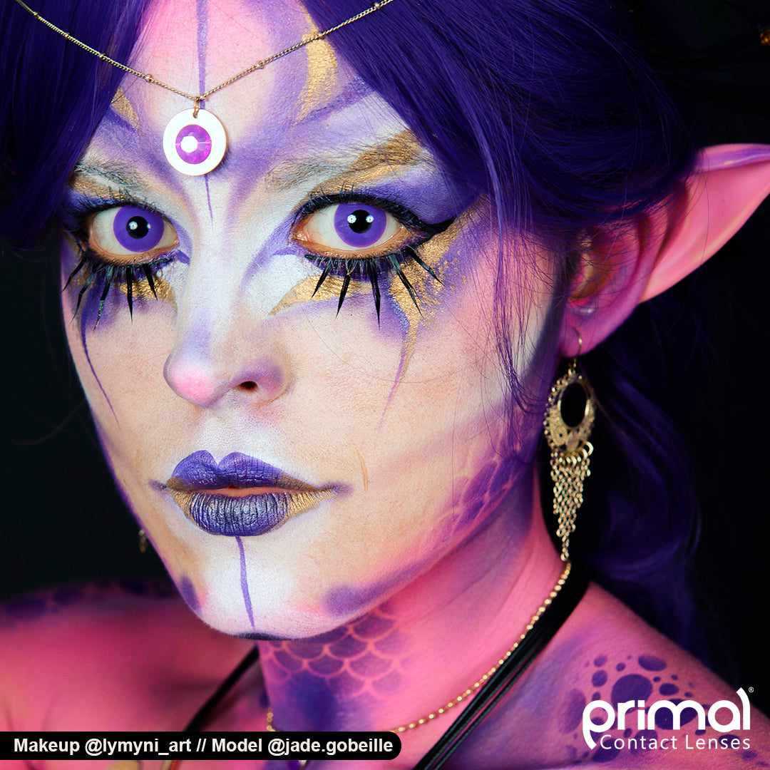 Phantom Purple Colored Contacts Makeup Model Artist