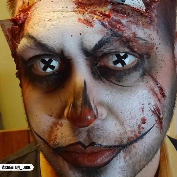 Black Cross Contacts Halloween Makeup Modelv2