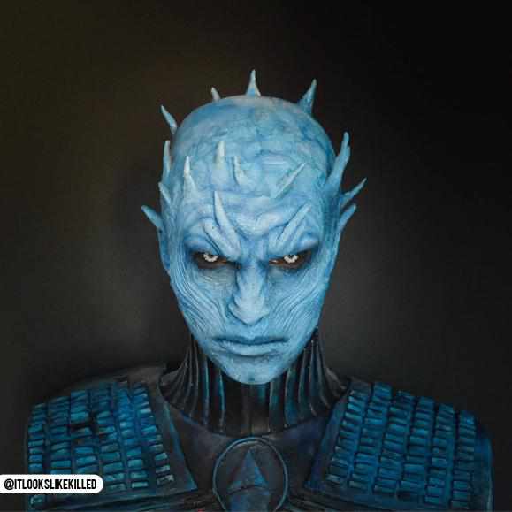 White Walker Contact Lenses Makeup Model