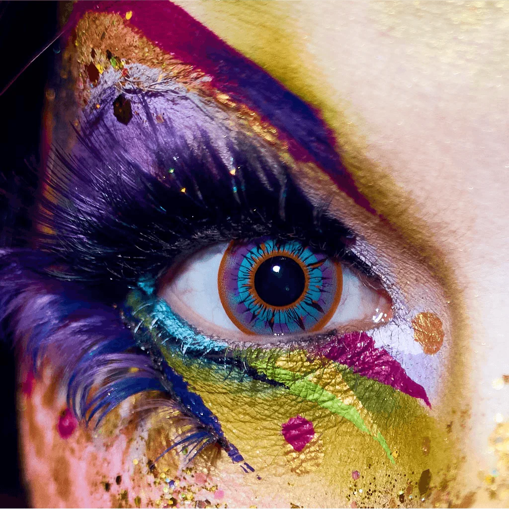 Aztec Contacts Eye Closeup