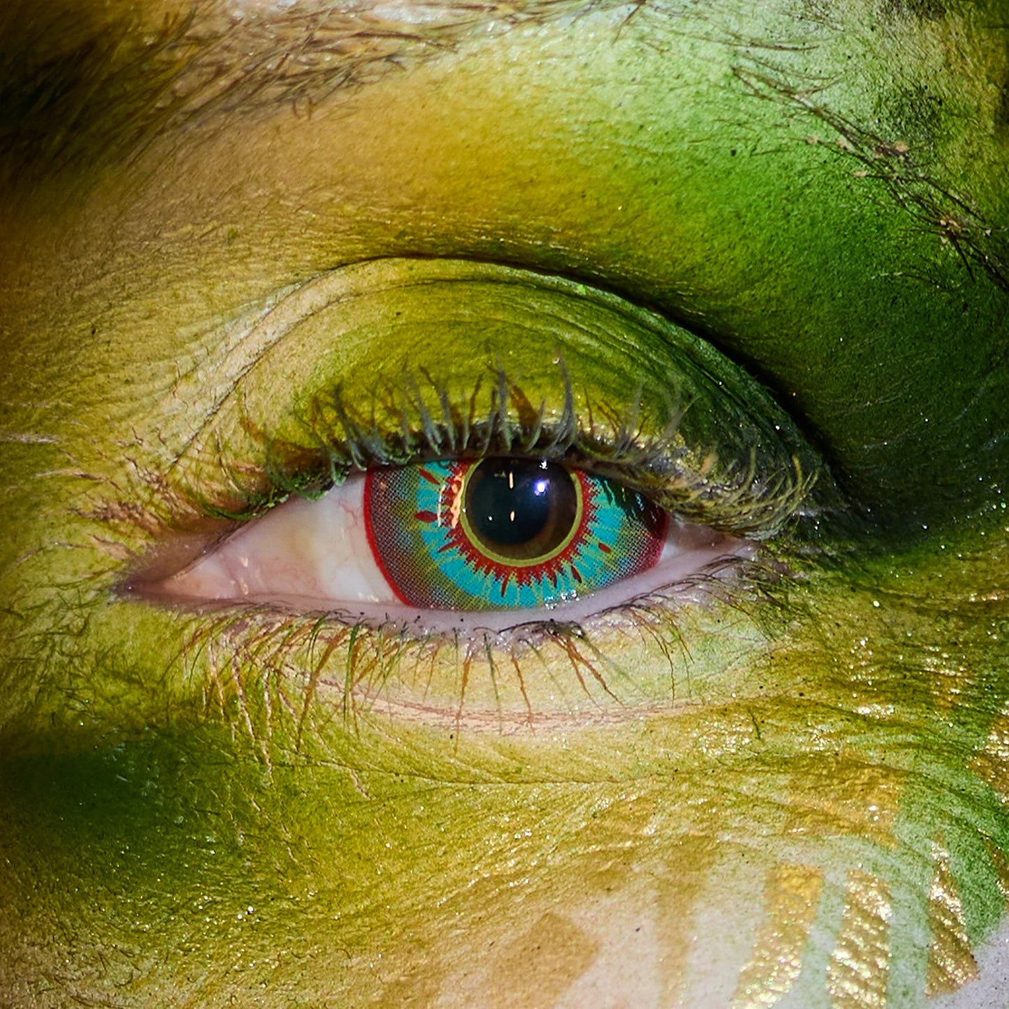 Burning Man Contacts Closeup