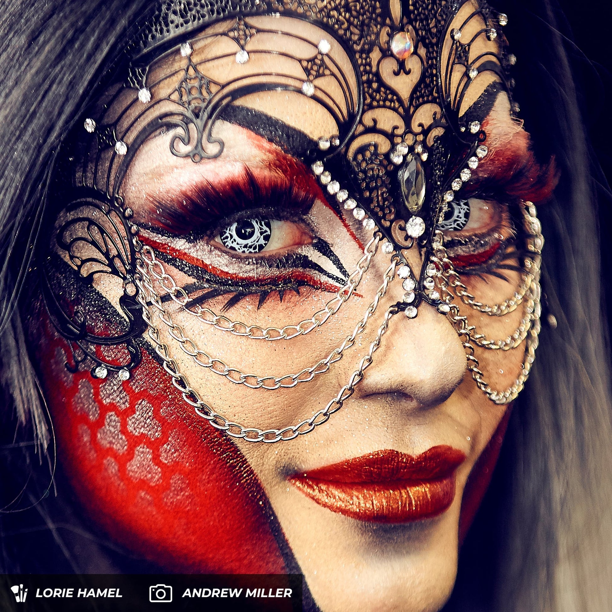 Necromancer Contact Lenses Closeup Model Portrait