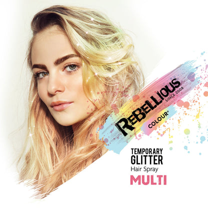 Rebellious Colour Multi Mix Glitter Hair Spray 125ml