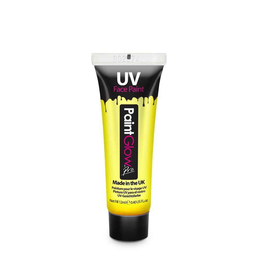 PaintGlow UV Face & Body Paint Yellow  12ml
