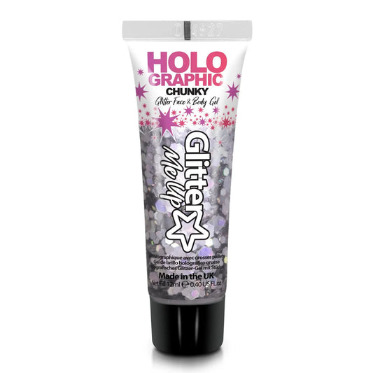 Glitter Me Up Holographic Chunky Glitter Gel Intergalactic 12ml