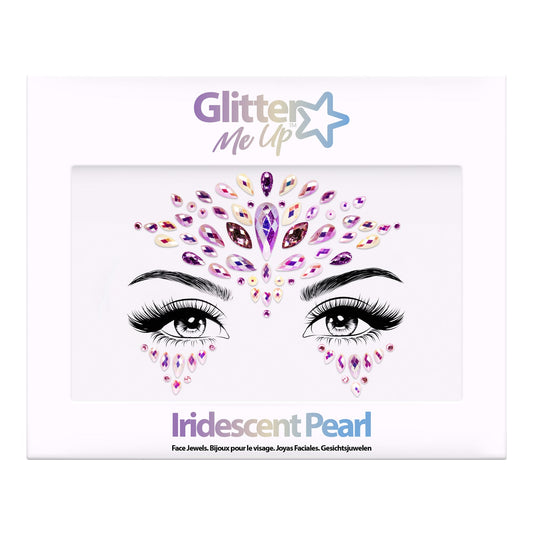 Glitter Me Up Face Jewels Iridescent Pearl