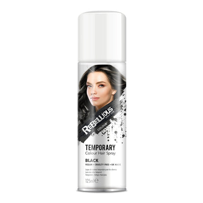 Rebellious Black Color Washable Hair Spray 125ml