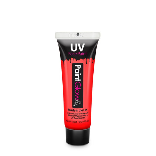 PaintGlow UV Face & Body Paint Red 12ml