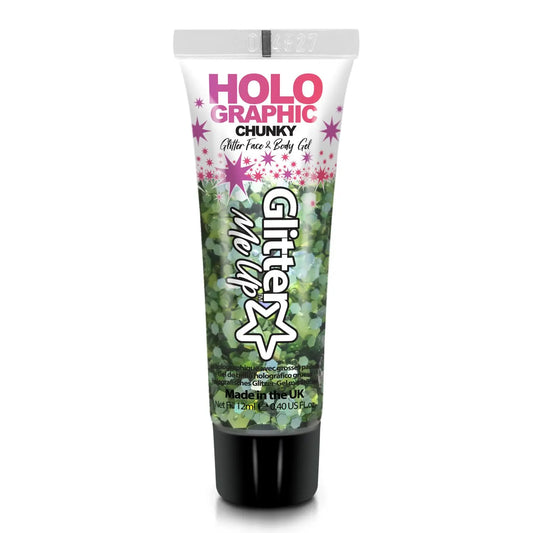 Glitter Me Up Holographic Chunky Glitter Gel Green Envy 12ml