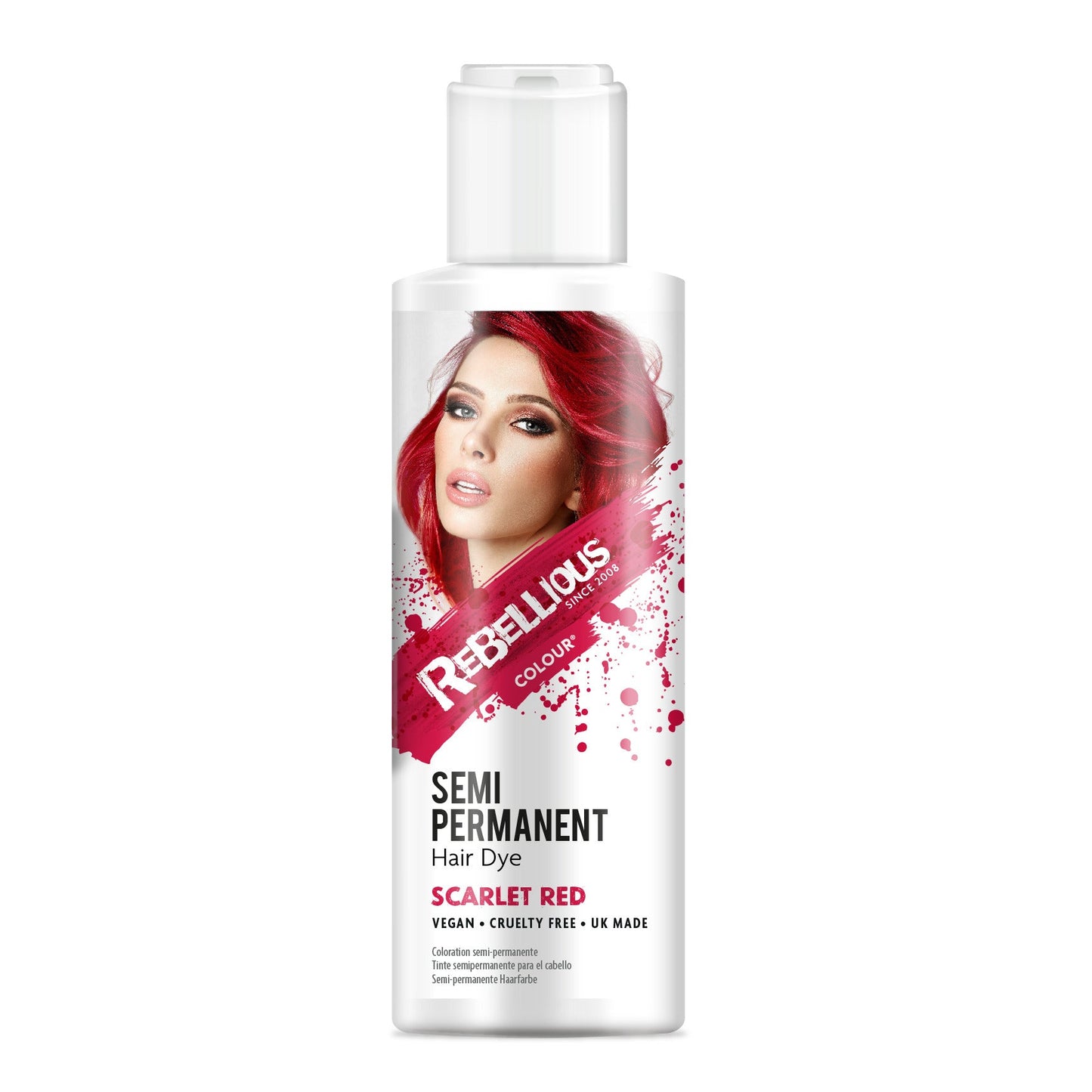 Rebellious Scarlet Red Semi-Permanent Hair Dye 100ml
