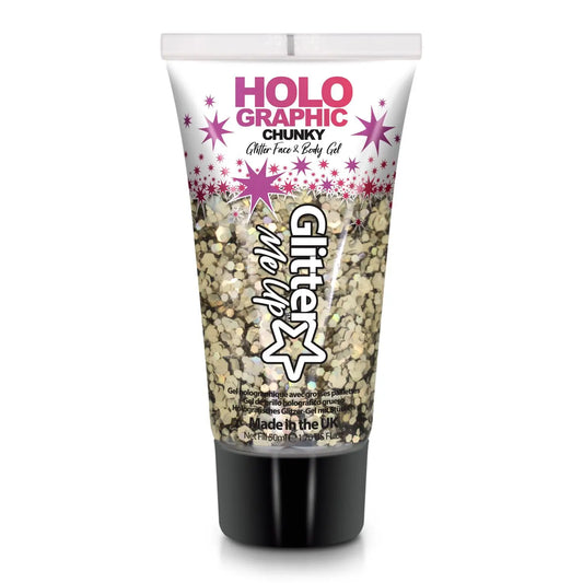 Glitter Me Up Holographic Chunky Glitter Gel Golden Girl 50ml