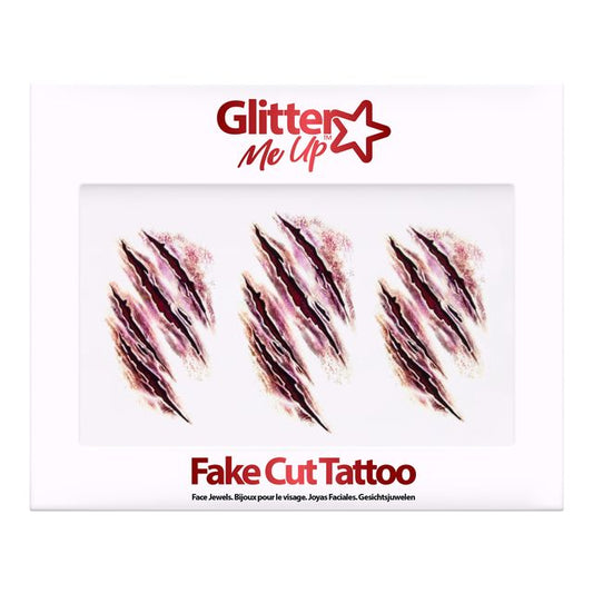 Fright Fest Tattoo Stickers Fake Cut