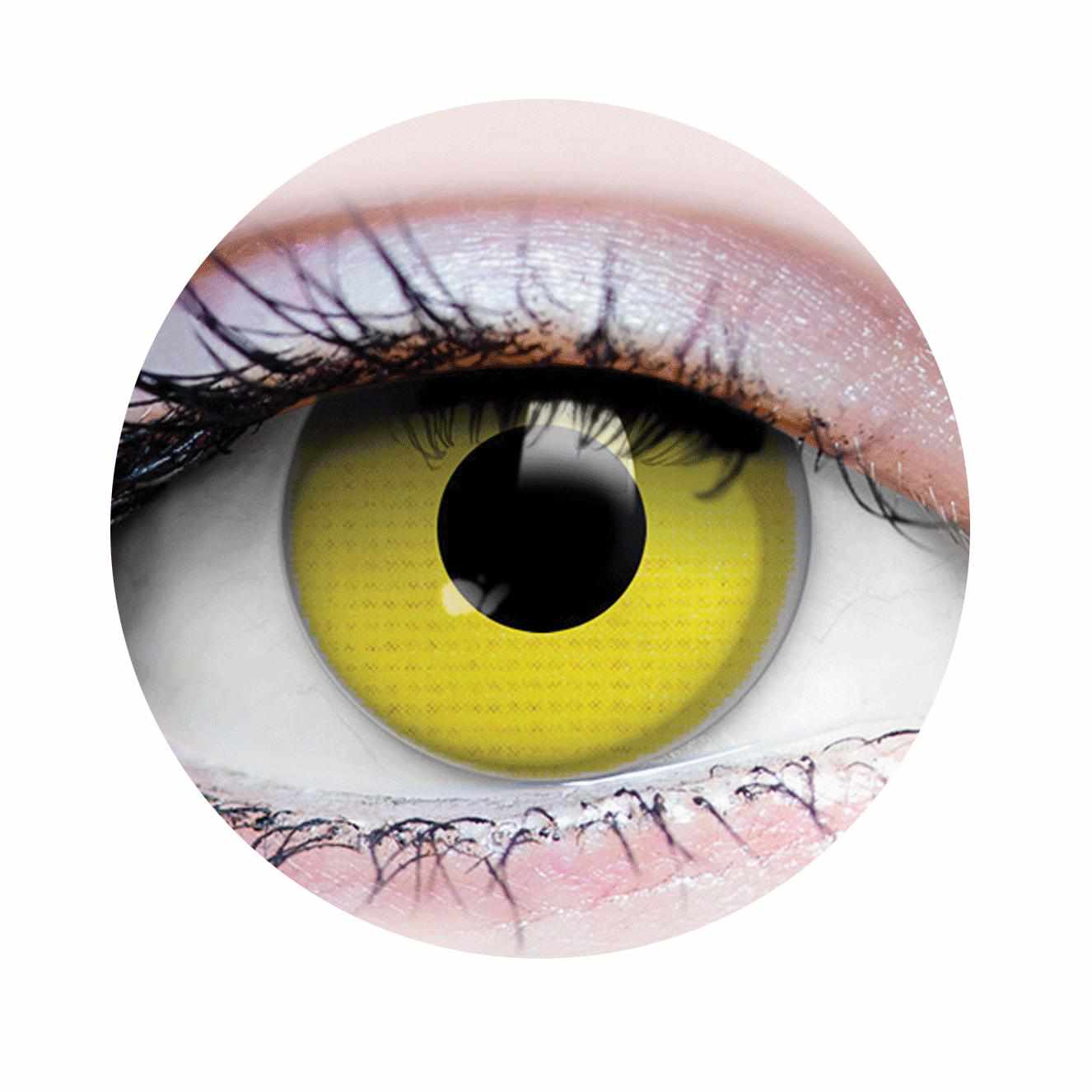 Yellow Colored contact lenses, Halloween Cosplay, color contacts, krazy lens, fancy lens, circle lens.