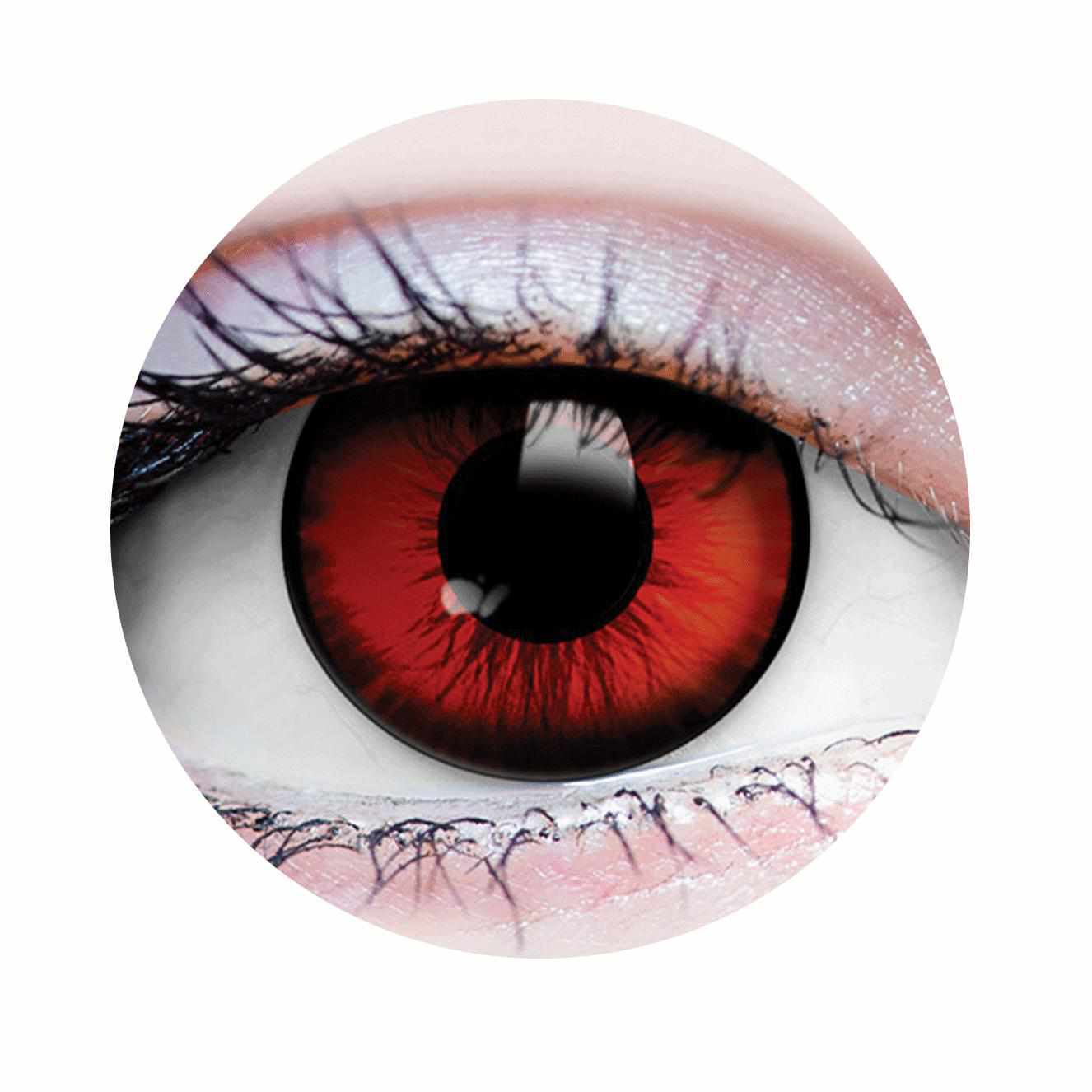 Red Colored contact lenses, Halloween Cosplay, color contacts, krazy lens, fancy lens, circle lens.