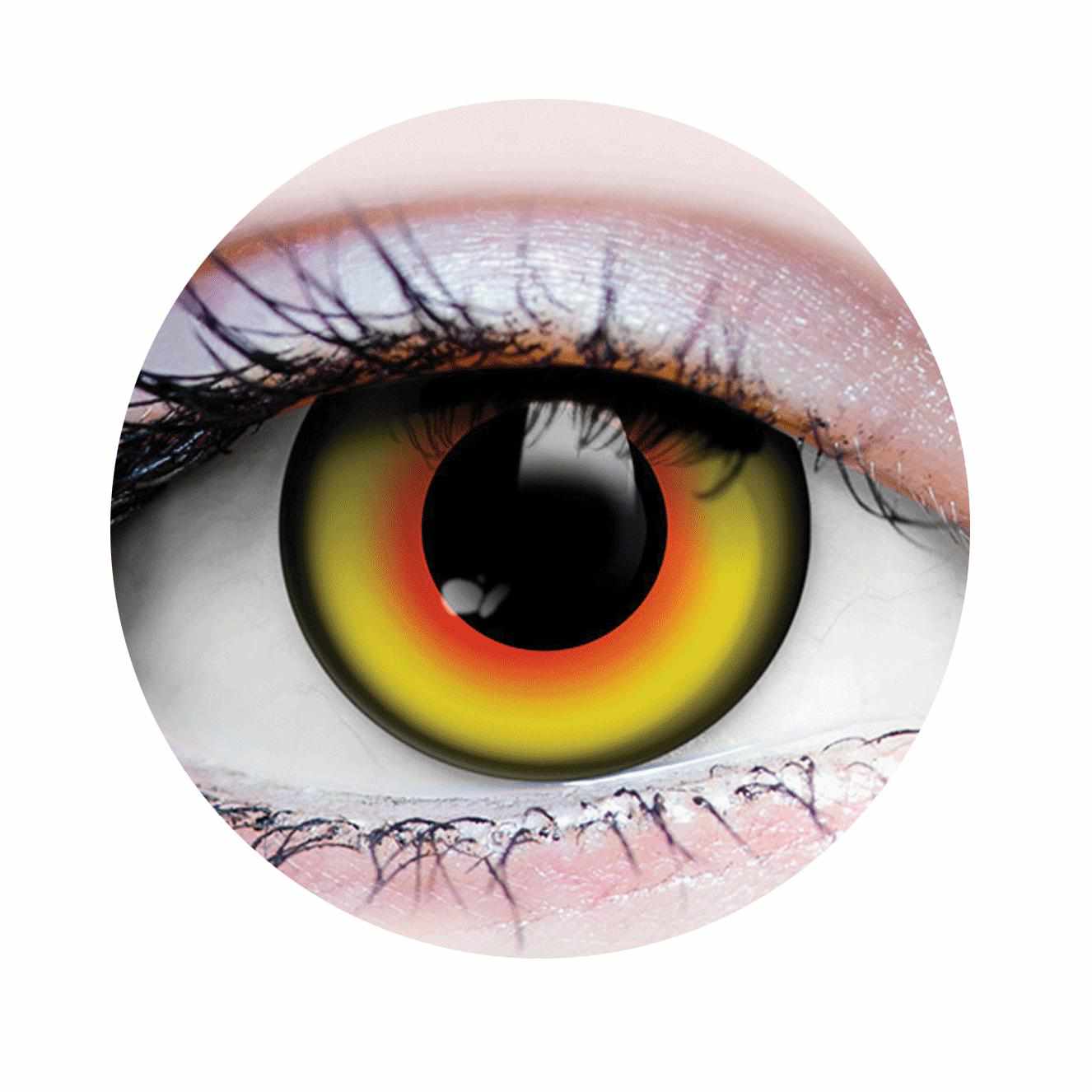 Orange Colored contact lenses, Halloween Cosplay, color contacts, krazy lens, fancy lens, circle lens.