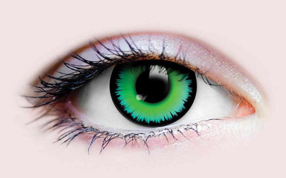 Green Colored contact lenses, Halloween Cosplay, color contacts, krazy lens, fancy lens, circle lens.