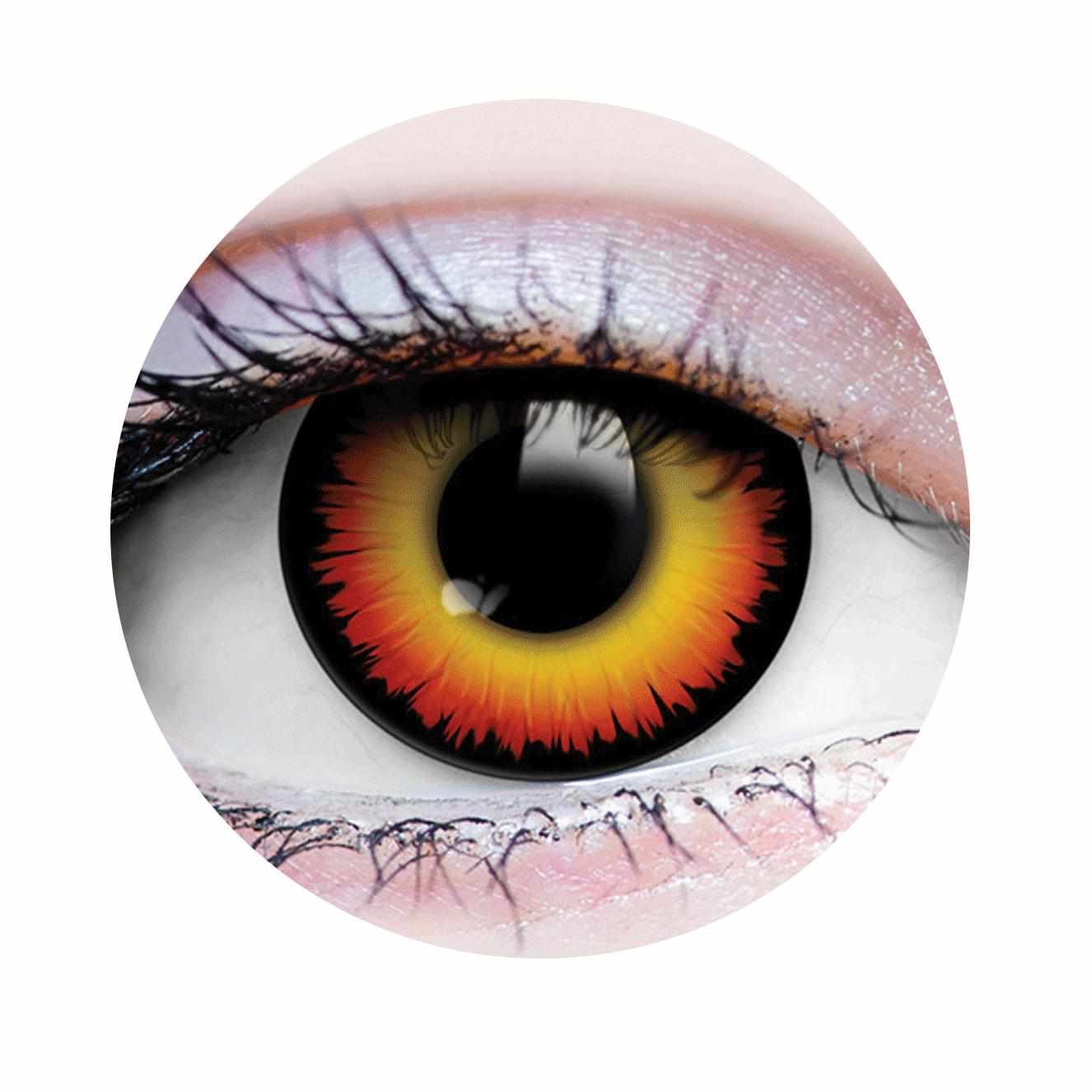 Orange Colored contact lenses, Halloween Cosplay, color contacts, krazy lens, fancy lens, circle lens.