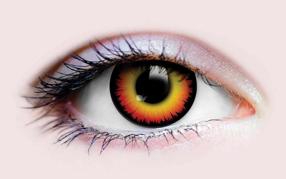 Orange Colored contact lenses, Halloween Cosplay, color contacts, krazy lens, fancy lens, circle lens.