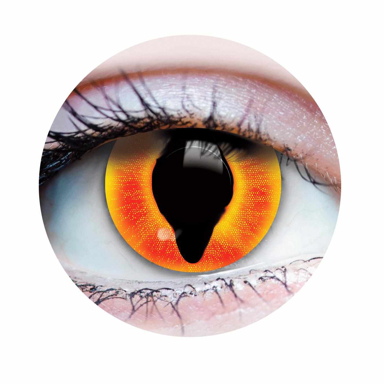 Orange, Yellow Colored contact lenses, Halloween Cosplay, color contacts, krazy lens, fancy lens, circle lens.