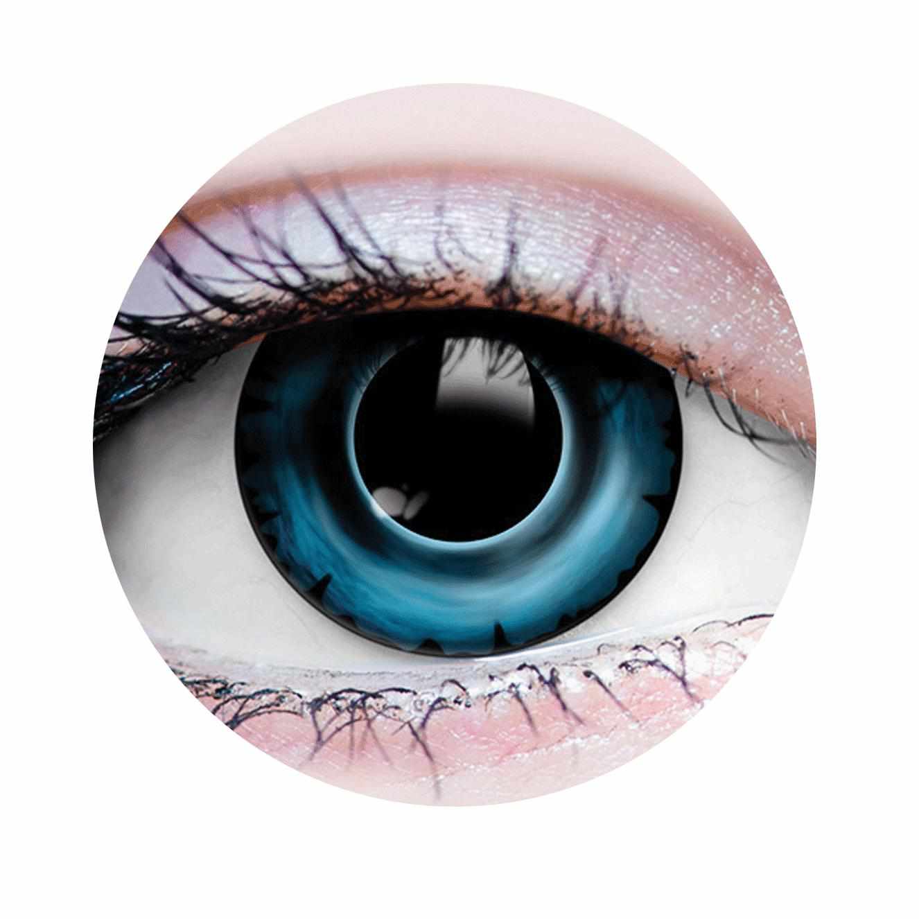Piranha Blue Colored Fish Eye Contact Lenses