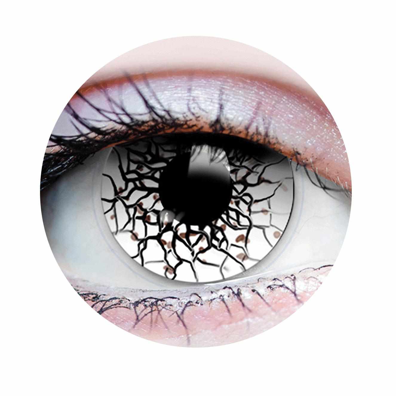 White, Black Colored contact lenses, Halloween Cosplay color contacts, krazy lens, fancy lens, circle lens