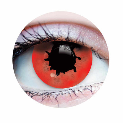 Red Colored contact lenses, Halloween Cosplay, color contacts, krazy lens, fancy lens, circle lens.