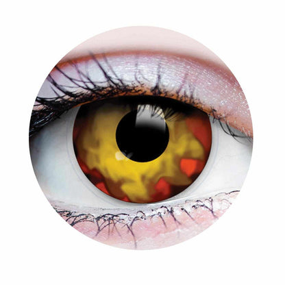 Yellow, Red colored contact lenses, coloured contact lenses, color contacts, circle lens.