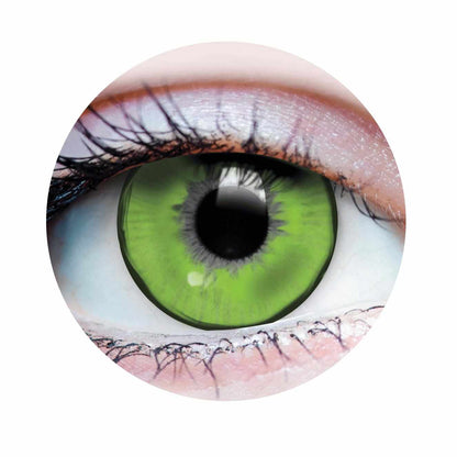 Green Colored contact lenses, Halloween Cosplay, color contacts, krazy lens, fancy lens, circle lens.