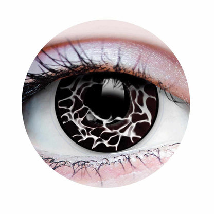 Black, White Colored contact lenses, Halloween Cosplay, color contacts, krazy lens, fancy lens, circle lens.