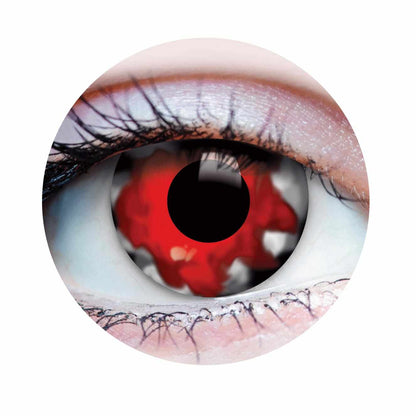 Red, White colored contact lenses, coloured contact lenses, color contacts, circle lens.