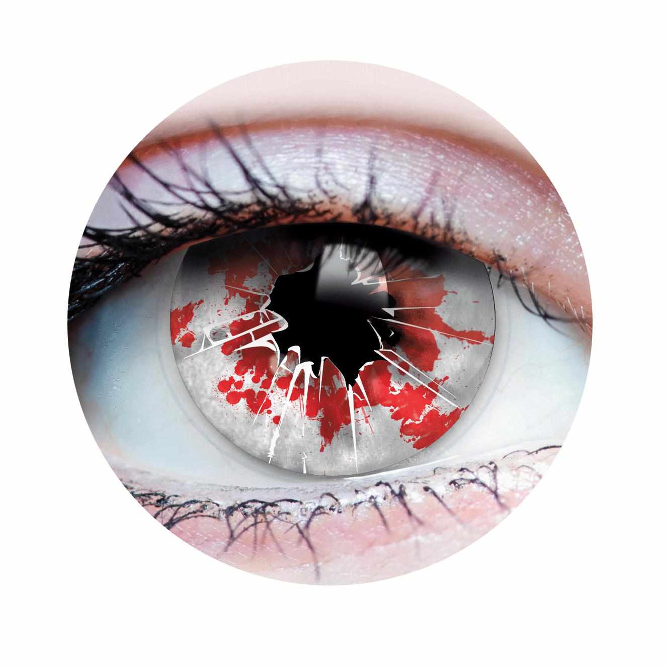 Red, Black Colored contact lenses, Halloween Cosplay, color contacts, krazy lens, fancy lens, circle lens.