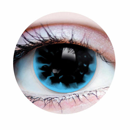 Black, Blue Colored contact lenses, Halloween Cosplay, color contacts, krazy lens, fancy lens, circle lens.