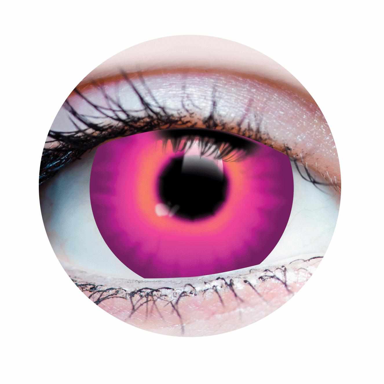 Pink, Purple Colored contact lenses, Halloween Cosplay, color contacts, krazy lens, fancy lens, circle lens.