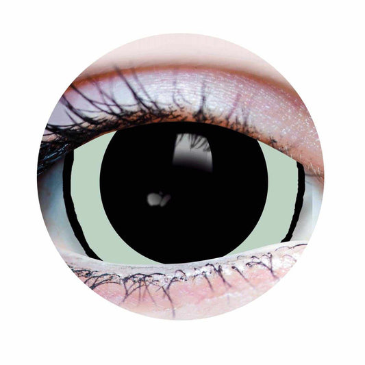 Green, Black Colored contact lenses, Halloween Cosplay, color contacts, krazy lens, fancy lens, circle lens.