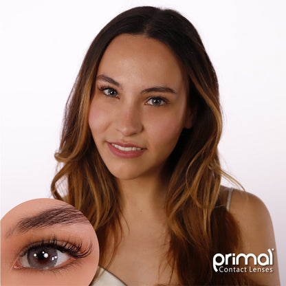 Charm Pearl Ash Contact Lens Model Portrait