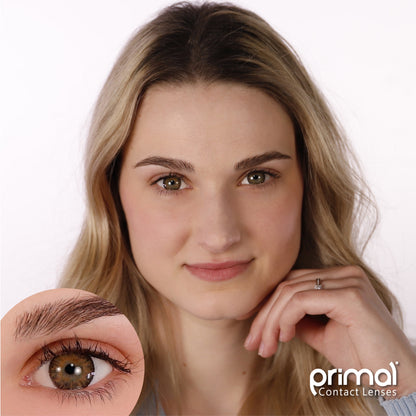 PRIMAL® Delightful Honey - Light Brown Colored Contacts