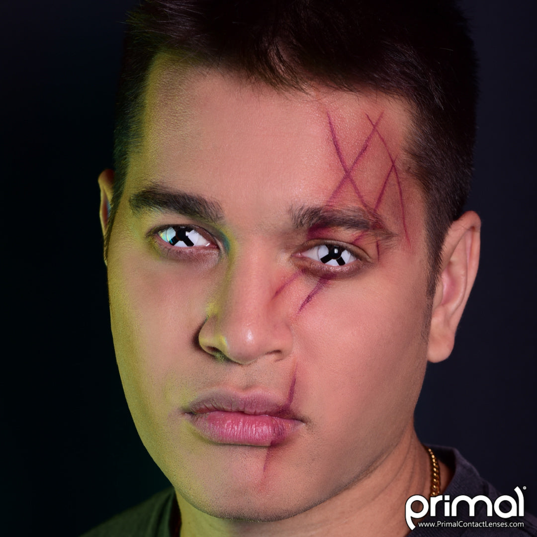 PRIMAL ® Deadman I - Black & White Colored Contacts