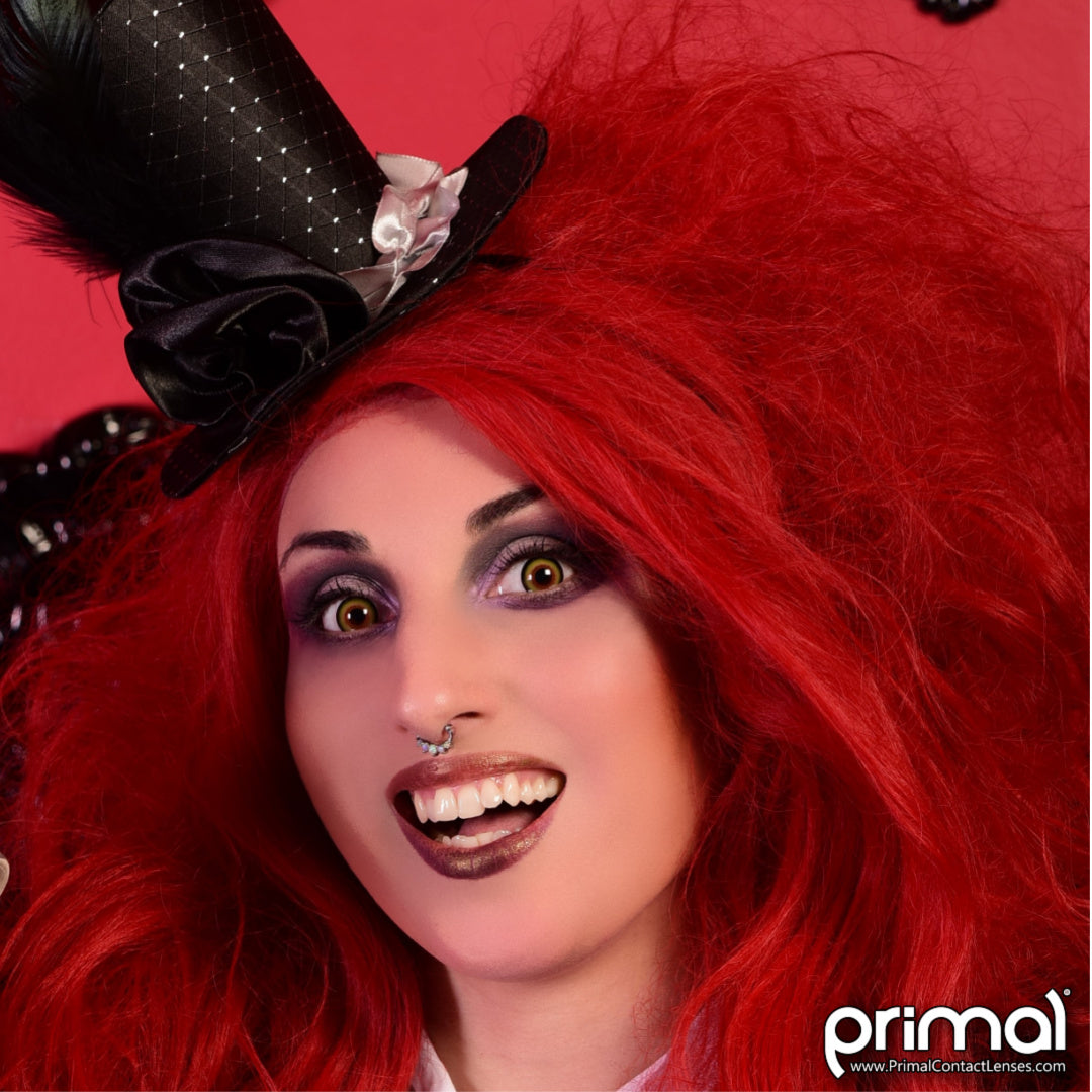 PRIMAL ® Mad Hatter - Orange & Yellow Colored Contact lenses