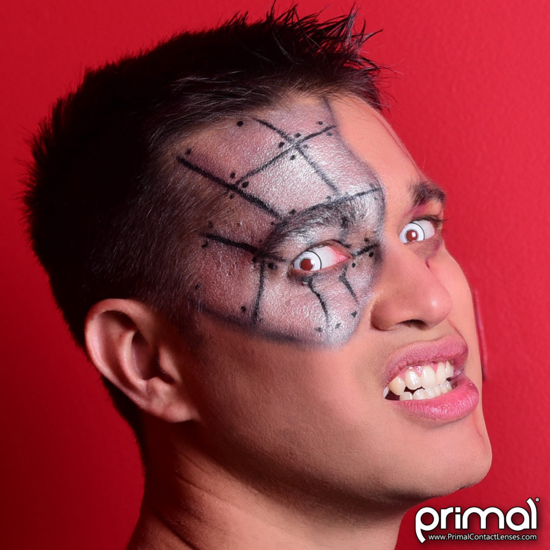 PRIMAL ® Terminator I - White & Red Colored Contact Lenses