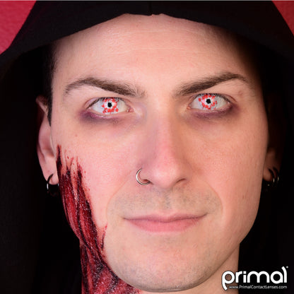 PRIMAL® Shatter - Red & Black Colored contact lenses