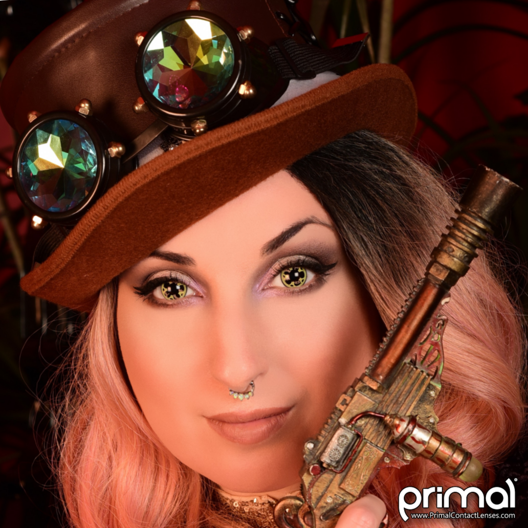 PRIMAL® Steampunk - Gold Cosplay Colored contact lenses