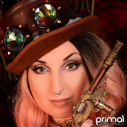 Steampunk Contact Lenses Model Portrait